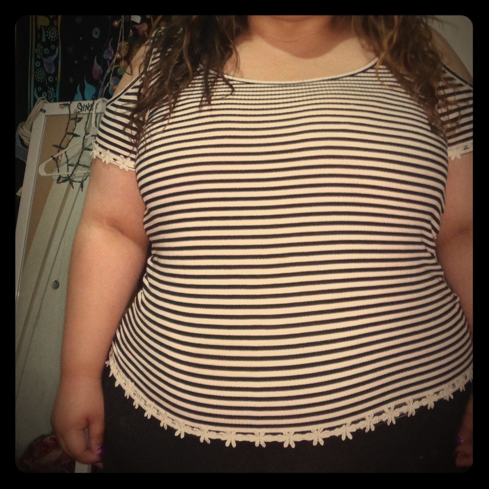Black & White Stripes Blouse
